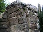 Detail of stonework, Glendalough