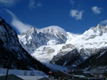 Glacier on Italian side of Mount Blanc tunnel