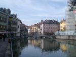 View along the river toward Annecy, France