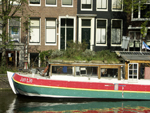 Canal boat in Amsterdam
