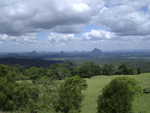 View of the Glasshouse Mountains