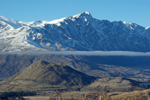 View back toward Queenstown from the Treble Cone